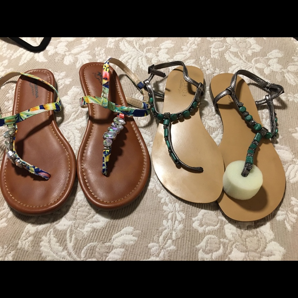 Talbots  sz 8 1/2 flat sandals really cute